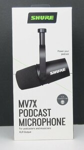 【ジャンク品】SHURE シュア MV7X ポッドキャスト用マイクロホン　【家電-259】