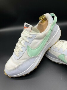 衝撃プライス！『最強クラシック！』【NIKE ナイキ/ワッフル DEBUT DV0743-100】高級スニーカー！白×パステルグリーン/jp25.5cm！1.26