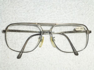 ●チタン製 老眼鏡 +1.00 カッコイイ！ 貴重な ダブルブリッジ オーダーレンズフレーム ⇒ ●高耐久性 メガネ NEW・YORK・COLLECTION