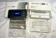 【送料無料】Speed Wi-Fi 5G X11 クレードル 付き NAR01 NEC WiMAX 【1円スタート】_画像1