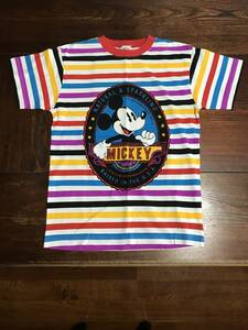 新品!! ミッキーマウス ボーダーTシャツ アメリカサイズS