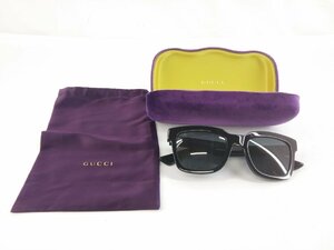 GUCCI　グッチ　サングラス　スモーク　スクエアタイプ　ウェリントン　GG0001SN-001　ブラック/黒　ケース付き　【1円スタート!!】