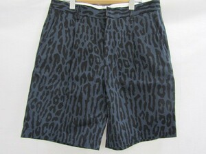 WACKO MARIA × Dickies SHORTS ワコ マリア ディッキーズ ショートパンツ PLEATED SHORT TROUSERS レオパード柄 Sサイズ 中古品 ◆10196