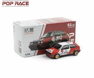 1/64スケール Xcartoys-ポップレースゴルフGTIレッドホワイトダイキャストモデルカー