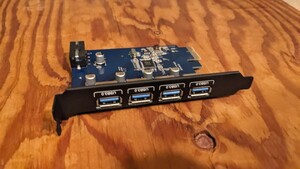PVU3-4P-R2.0　USB3.0増設ボード 外部USB3.0×4ポート PCI Express 拡張カード