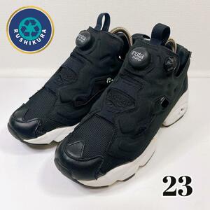 ①【美品】Reebok インスタポンプフューリー 23 黒 レディーススニーカー