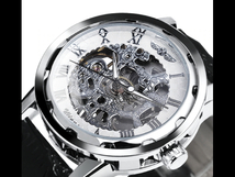 39-5■新品■スケルトン腕時計(WINER) 高級 機械式 最新モデル カジュアル アナログ suunto 美しすぎるデザイン casio アンティーク_画像1
