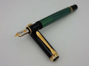 未使用品？Pelikan ペリカン スーベレーン M600 万年筆 14Cペン先 緑縞 EF 1