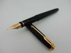 美品 PARKER パーカー 75 万年筆 14Kペン先 マットブラック・ゴールド F 現状で 1