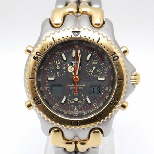 【現状販売品】 TAGHeuer (タグホイヤー) CG1122-0 セル プロフェッショナル 200M セナ クオーツ QZ クロノ 駆動品 グレー文字盤 コンビ