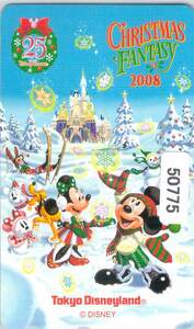 ５０７７５★クリスマス　2008　東京ディズニーランド　テレカ★