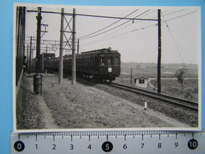 (J51)355 写真 古写真 電車 鉄道 鉄道写真 常磐線 上野行 昭和34年5月29日 金町付近 はがれた跡が薄くなっています