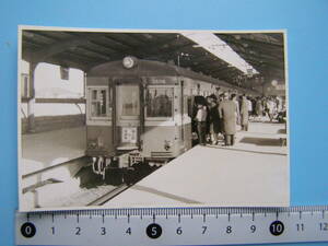 (J51)489 写真 古写真 電車 鉄道 鉄道写真 東急 東急電鉄 大井町線 昭和34年2月5日 大井町 はがれた跡が薄くなっています