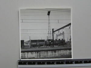 (J51)498 写真 古写真 電車 鉄道 鉄道写真 蒸気機関車 C1023 急行便 昭和33年5月18日 品川駅 はがれた跡が薄くなっています