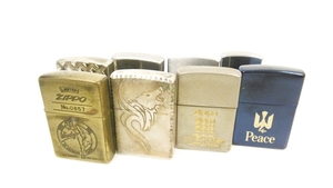 17 45-586117-10 [Y] ZIPPO ジッポー Windy/Peace 他 8点 まとめて セット 喫煙具 喫煙グッズ 鹿45