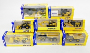 16 38-586439-15 ★ [Y] KOMATSU 小松製作所 株主優待 ミニカー 1/87 建設車両 作業車 ホイールローダー 他 8点まとめて 福38