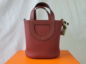 新品未使用!!エルメス インザループ18 トリヨンクレマンス×ヴォースイフト ルージュアッシュ B刻印 2023年 G金具 HERMES