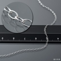 ブレスレット チェーン 18金 ホワイトゴールド 荒小豆チェーン 幅1.3mm｜鎖 K18WG k18 18k 貴金属 ジュエリー レディース メンズ_画像5