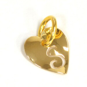  подвеска с цепью 18 золотой желтое золото S Heart type initial. подвеска подвеска head только lK18YG 18k драгоценный металл женский 