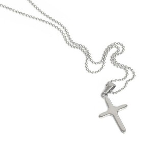 ペンダントトップ サージカルステンレス シンプルなクロスモチーフのペンダント チェーン付属 十字架