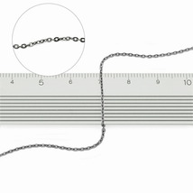 ネックレス チェーン 明るい色の純チタン フラット小豆チェーン 幅1.3mm 長さ40cm｜鎖 チタン アクセサリー レディース メンズ_画像2