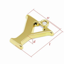 【1個売り】 チャームパーツ 18金 イエローゴールド Y イニシャルチャーム Mサイズ 中空タイプ 縦11.0mm 横11.0mm｜手芸用品 K18YG 貴金属_画像6