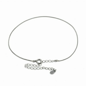  anklet chain PT850 platinum Venetian chain width 0.7mm length 24cml.850pt precious metal jewelry lady's men's 