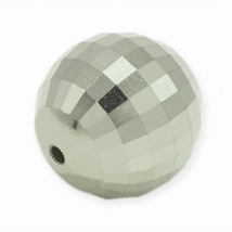 【1個売り】 ビーズパーツ 14金 ホワイトゴールド ボール玉 ミラーボールカット 外径4.0mm 高さ3.5mm 穴径1.5mm スペーサー 丸玉 直径_画像3