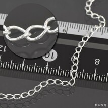 ネックレス用アジャスター ティアドロップ シルバー925 幅2.7mm 長さ7cm｜鎖 銀 Silver アクセサリー レディース メンズ_画像2