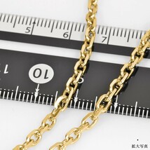 ブレスレット チェーン サージカルステンレス 316L 金色 4面カット小豆チェーン 幅3.3mm 長さ15cm_画像2