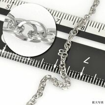 ブレスレット チェーン サージカルステンレス 316L 角ルーズロープチェーン 幅2.3mm 長さ17cm_画像2