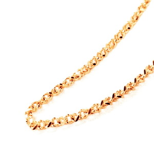  chain necklace 18 gold pink gold e lure ru chain width 1.0mml.K18PG k18 18k precious metal jewelry lady's men's 