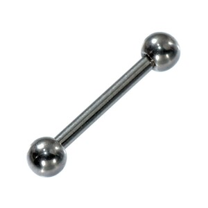 [ loose sale /1 piece ] body pierce titanium strut barbell standard body earrings 16 gauge inside diameter 10.0mm ball 3.0mm silver color 