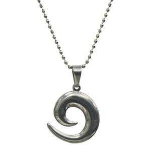  pendant top surgical stainless steel spiral motif. pendant chain attached ..... to coil 