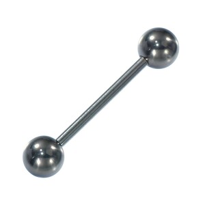 [ loose sale /1 piece ] body pierce titanium strut barbell standard body earrings 14 gauge inside diameter 18.0mm ball 6.0mm silver color 