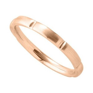 指輪 18金 ピンクゴールド シンプルモダンなデザインリング 幅2.3mm