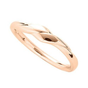 指輪 18金 ピンクゴールド シンプルモダンなデザインリング 幅4.2mm