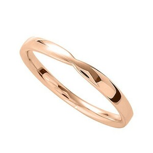 指輪 18金 ピンクゴールド シンプルモダンなデザインリング 幅2.5mm