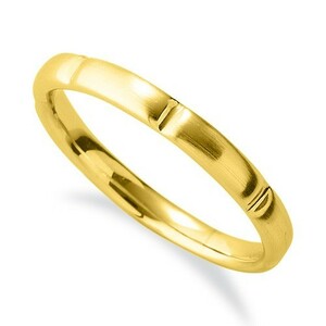 指輪 18金 イエローゴールド シンプルモダンなデザインリング 幅2.6mm