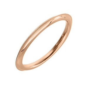  ring 18 gold pink gold elegant Mill strike .la Yinling g width 1.6mm