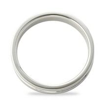 指輪 PT900 プラチナ シンプルで上品なツーラインリング 幅4.1mm_画像3