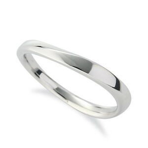  ring 18 gold white gold simple modern . wave ring width 3.0mm