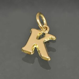 ペンダントトップ 18金 イエローゴールド K イニシャルのペンダント Sサイズ ペンダントヘッドのみ｜K18YG 18k 貴金属 レディース メンズ