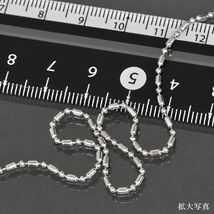 ネックレス チェーン サージカルステンレス 316L 変形ボールBRチェーン (コネクタ) 幅1.5mm 長さ50cm_画像2