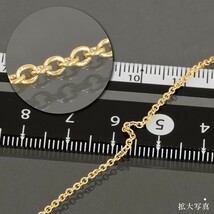 ネックレス チェーン サージカルステンレス 316L 金色 小豆チェーン 幅1.5mm 長さ60cm_画像2