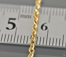 ネックレス チェーン サージカルステンレス 316L 金色 フラット小豆チェーン 幅2.3mm 長さ70cm_画像2