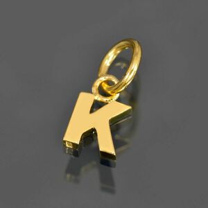 ペンダントトップ 18金 イエローゴールド K イニシャルのペンダント SSサイズ ペンダントヘッドのみ｜K18YG 18k 貴金属 レディース メンズ