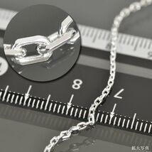 ネックレス チェーン シルバー925 4面カット小豆チェーン 幅1.6mm 長さ40cm｜鎖 銀 Silver アクセサリー レディース メンズ_画像2