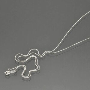  chain necklace silver 925 cut ball chain width 1.0mm length 38cml. silver Silver accessory lady's men's 