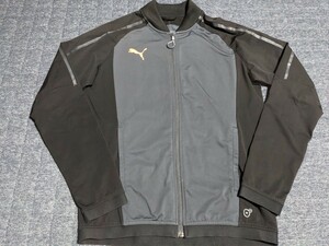 PUMA プーマ ジャージ トップス Lサイズ グレー ブラック トラックトップ サッカー フットサル 